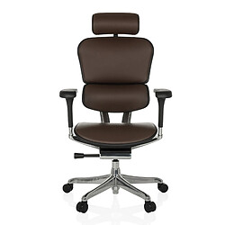 Chaise de bureau / Fauteuil de direction ERGOHUMAN GEN2 Cuir brun foncé hjh OFFICE