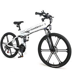 Vélo électrique SAMEBIKE LO26-II-IT - moteur 500W batterie 48V10AH autonomie 40KM freins à disque mécaniques - Blanc