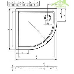 Avis Receveur de douche acrylique quadrant RIHO ZURICH 278 80x80x4,5cm