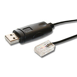 vhbw Câble USB de programmation pour Motorola M200, M300, M400, M860, Maratrac-Serie, Maxtrac-Serie, MC2100, MC900 appareils radio noir