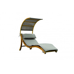 Axi House Salina Chaise Longue avec Parasol Beige