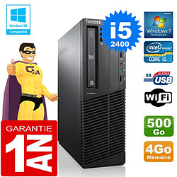 PC Lenovo M92p SFF Core I5-2400 Ram 4Go Disque 500 Go Graveur DVD Wifi W7 · Occasion 