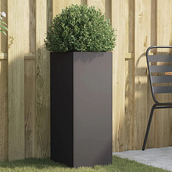 vidaXL Jardinière noir 32x29x75 cm acier laminé à froid