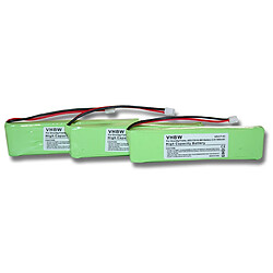 vhbw lot de 3 batteries 500mAh (2.4V) pour téléphone réseau sans fil Switel DF991, DF-991 comme 2SN-3/5F60H-H-JZ1. 