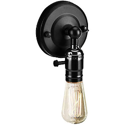 Universal Lampe Porte-lampes Vintage E27 Edison Porte-lampes Vintage Commutateur Décoration Maison 220V(Le noir)