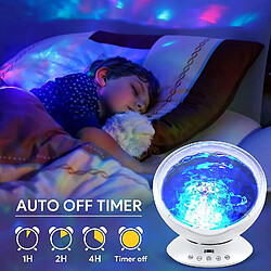 Avis Universal Projecteur de vagues Lumière de nuit 7 modes Télécommande Projecteur océan LED pour enfants Haut-parleur Lecteur de musique intégré Éclairage de vagues avec Aurora Chambre Salon Fête Noël, (blanc)