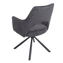 Acheter Mendler Lot de 6 chaises de salle à manger HWC-K30, fauteuil de cuisine, pivotant Auto-Position, tissu/textile MVG ~ corde-gris foncé