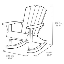 Acheter Keter Chaise à bascule Adirondack Troy Graphite