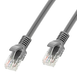 Câble Réseau Ethernet RJ45 Catégorie 6 Connexion Rapide Fiable 50m LinQ Gris