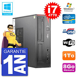 PC Fujitsu Esprimo E520 DT i7-4770 RAM 8Go Disque 1To Graveur DVD Wifi W7 - Occasion