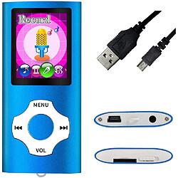 Vendos85 Lecteur MP4 avec micro SD de 16 go bleu foncé