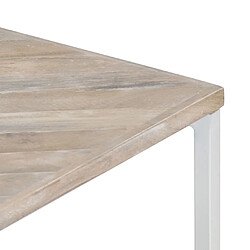 Avis vidaXL Table basse 110x110x36 cm Bois de manguier solide