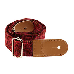 Avis Ceinture avec sangle Ukulele et bouts en cuir PU pour guitare Ukuele 4 cordes rouge