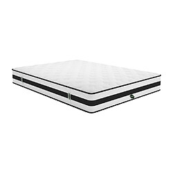 Vente-Unique Ensemble 140 x 190 cm sommier + matelas ressorts ensachés 5 zones ép.24cm - AGATHE de NATUREA