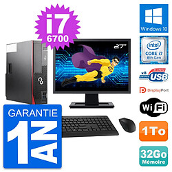 PC Fujitsu D556 DT Ecran 27" Intel i7-6700 RAM 32Go Disque 1To Windows 10 Wifi · Occasion 