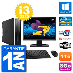 PC HP Compaq Pro 6300 SFF Ecran 19" i3-3220 RAM 8Go Disque 1To Windows 10 Wifi · Occasion 