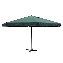 vidaXL Parasol vert aluminium 500 cm 