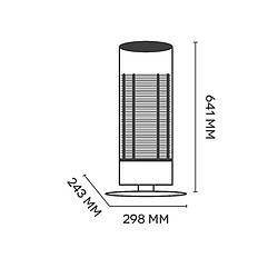 Argoclima 191070203 appareil de chauffage Intérieure Noir, Rouge 800 W Chauffage d'appoint électrique à quartz