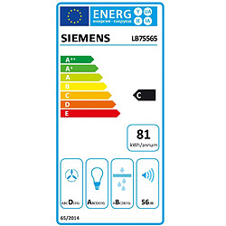 Groupe filtrant 75cm 56db 638m3/h argent métallisé - lb75565 - SIEMENS