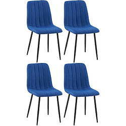 Non Lot de 4 chaises Dijon tissu 