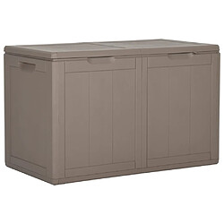 Helloshop26 Coffre boîte meuble de jardin rangement 180 litres marron PP rotin 02_0013016 