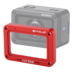 Wewoo Pour Sony RX0 Alliage d'aluminium rouge flamme + verre trempé protecteur d'objectif avec vis et tournevis 