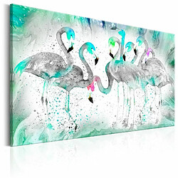 Paris Prix Tableau Imprimé Turquoise Flamingoes 60 x 90 cm 