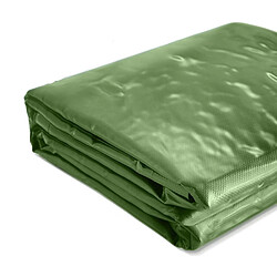 Helloshop26 Bâche de protection imperméable résistante aux intempéries polyester revêtu de pvc 650 g m² couverture étanche d'extérieur camion meuble de jardin bois 4x7 m vert 01_0000293