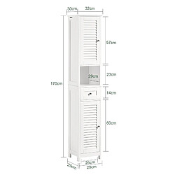 Avis SoBuy FRG236-W Meuble Colonne de Salle de Bain Armoire haute Meuble rangement