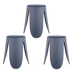 LEITMOTIV Lot de 3 tabourets Keystone - Bleu Leitmotiv - Lot de 3 tabourets Keystone - Bleu - Design