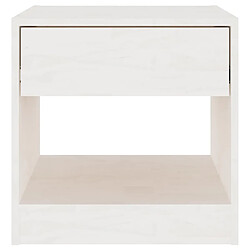 Avis vidaXL Table de chevet Blanc 40x31x40 cm Bois de pin massif