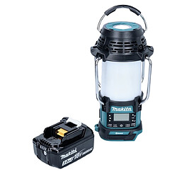 Makita DMR056F1 Radio de chantier sans fil FM/DAB+ IP65 360° 18V avec lanterne + 1x Batterie 3,0Ah - sans chargeur