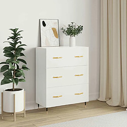 Maison Chic Buffet,Meuble de Rangement,commode pour salon,Cuisine blanc 69,5x34x90 cm bois d'ingénierie -MN76571