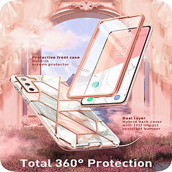 Avis i-Blason Coque pour Samsung Galaxy S22 5G (2022), avec Protecteur d'Ecran Intégré [Série Cosmo] Design Motif Housse Paillette Protection Fine Intégrale 360 Antichoc (Marbre Rose)