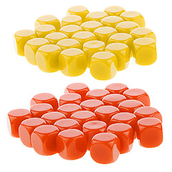 50 pièces opaque blanc dés D6 pour D u0026 D RPG MTG jeux de fête jaune + orange jeux de table D6