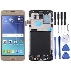 Wewoo Matériel TFT Ecran LCD et numériseur Assemblage complet avec cadre pour Galaxy J5 2015 / J500F Or 