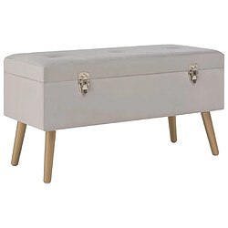 Helloshop26 Banc banquette avec compartiment de rangement 80 cm gris velours 02_0010883