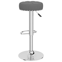 Acheter vidaXL Tabourets de bar lot de 2 gris foncé tissu