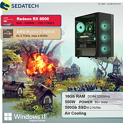 Sedatech PC Gamer • AMD Ryzen 5 5600X • RX 6600 • 16Go RAM • 500Go SSD M.2 • Windows 11