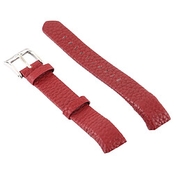 Wewoo Bracelet pour montre connectée Smartwatch en cuir brillant Fitbit Alta rouge 