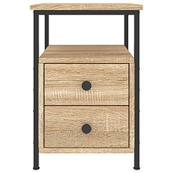 Maison Chic Table de chevet,Table de Nuit,Meuble de Rangement chêne sonoma 34x35,5x50 cm bois d'ingénierie pas cher