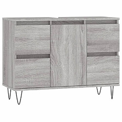 vidaXL Armoire salle de bain sonoma gris 80x33x60 cm bois d'ingénierie