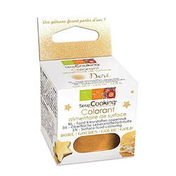 Scrapcooking Colorant alimentaire de surface doré 5 g 