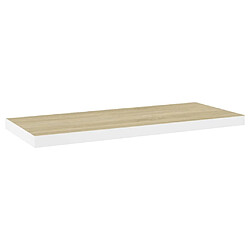 vidaXL Étagère flottante murale chêne et blanc 80x23,5x3,8 cm MDF