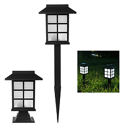 Lot De 2 Lanternes à LED à énergie Solaire, Chemin Extérieur Blanc Chaud C éclairage extérieur jardin décoratif à énergie solaire