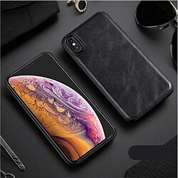 Etui en PU style vintage noir pour Apple iPhone XS Max 6.5 inch