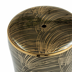 Tabouret Thai Natura Noir Doré 33 x 45 x 33 cm