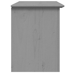 Maison Chic Meuble TV scandinave avec 2 tiroirs - Banc TV pour salon BODO gris 91x43x56cm bois massif pin -MN49825 pas cher