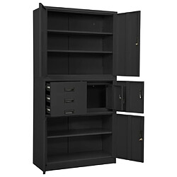 Acheter vidaXL Armoire de bureau Anthracite 90x40x180 cm Acier