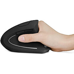 Universal Souris optique sans fil, verticale, ergonomique, AK-UBA 2.4G, 800/1200/1600 ppp, ordinateur portable, bureau, PC, ordinateur portable Apple - noir à 5 boutons